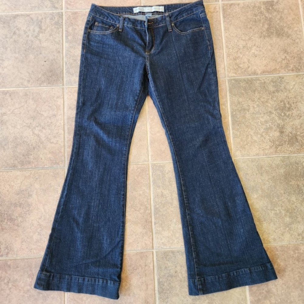 CHARLOTTE RUSSE Women's Blue Extreme Flare Denim Jeans